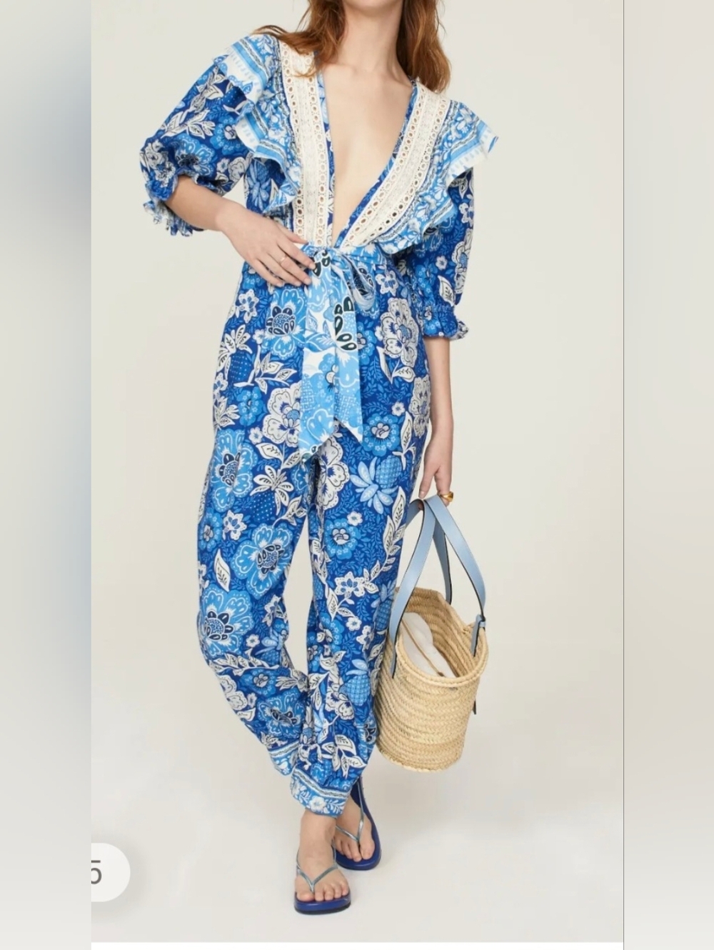 NWOT Farm Rio Full Of Flowers Jumpsuit